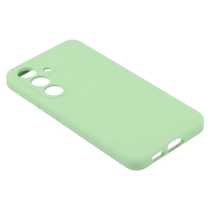 For Samsung Galaxy S24 Case Liquid Silicone Dropproof Cell Phone Cover - Green - 6