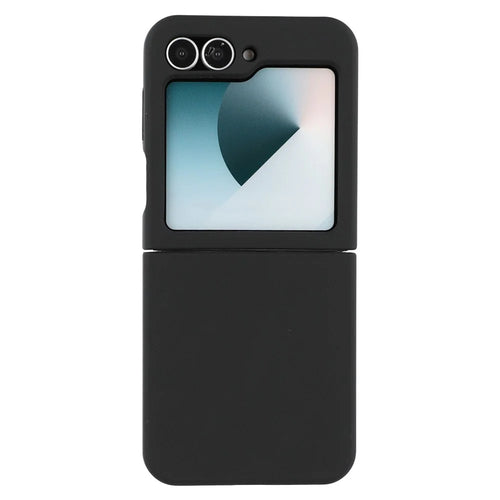 For Samsung Galaxy Z Flip6 5G Cell Phone Case Liquid Silicone Dropproof Cover - Black - 1