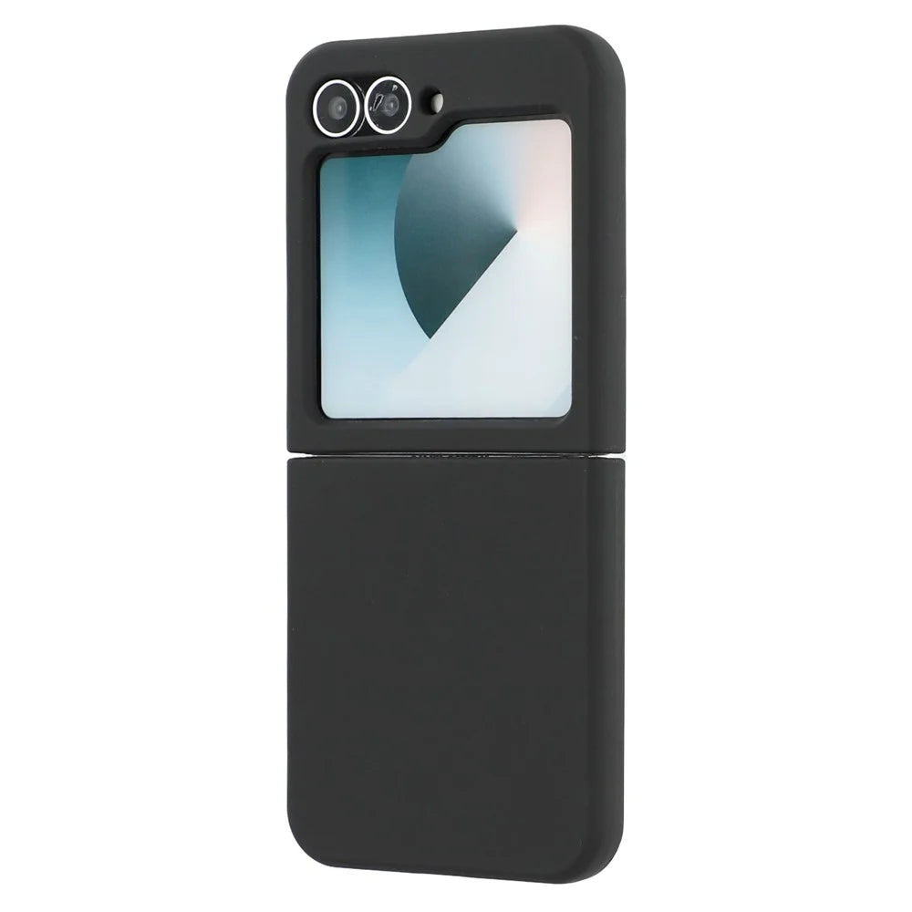 For Samsung Galaxy Z Flip6 5G Cell Phone Case Liquid Silicone Dropproof Cover - Black - 2