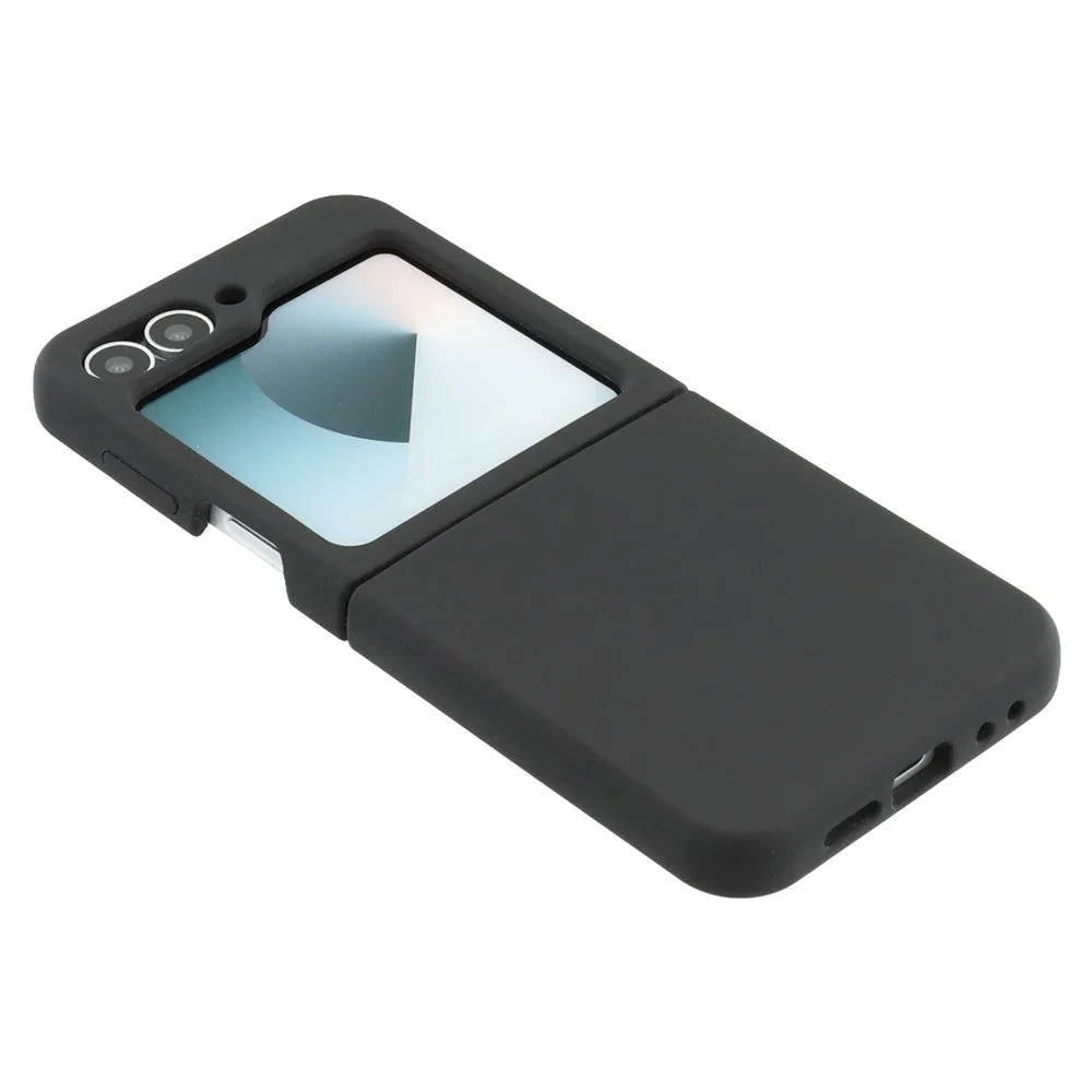For Samsung Galaxy Z Flip6 5G Cell Phone Case Liquid Silicone Dropproof Cover - Black - 6