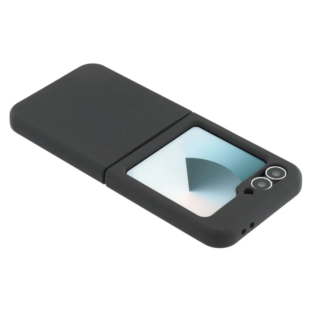 For Samsung Galaxy Z Flip6 5G Cell Phone Case Liquid Silicone Dropproof Cover - Black - 7