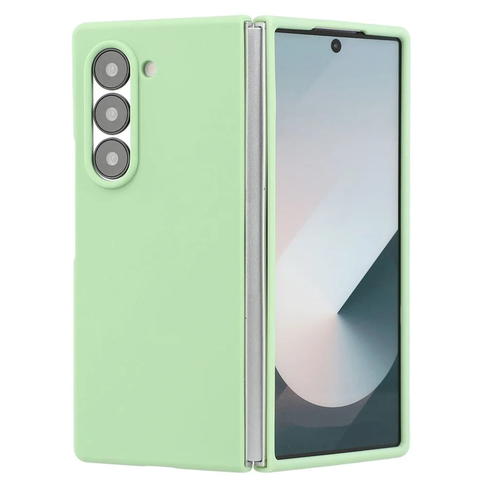 For Samsung Galaxy Z Fold6 5G Cell Phone Case Liquid Silicone Dropproof Cover - Green - 1