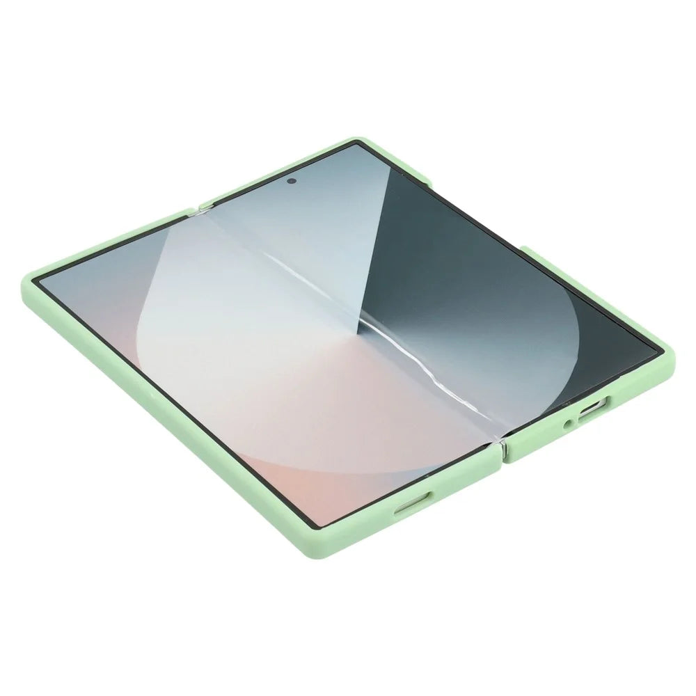 For Samsung Galaxy Z Fold6 5G Cell Phone Case Liquid Silicone Dropproof Cover - Green - 5