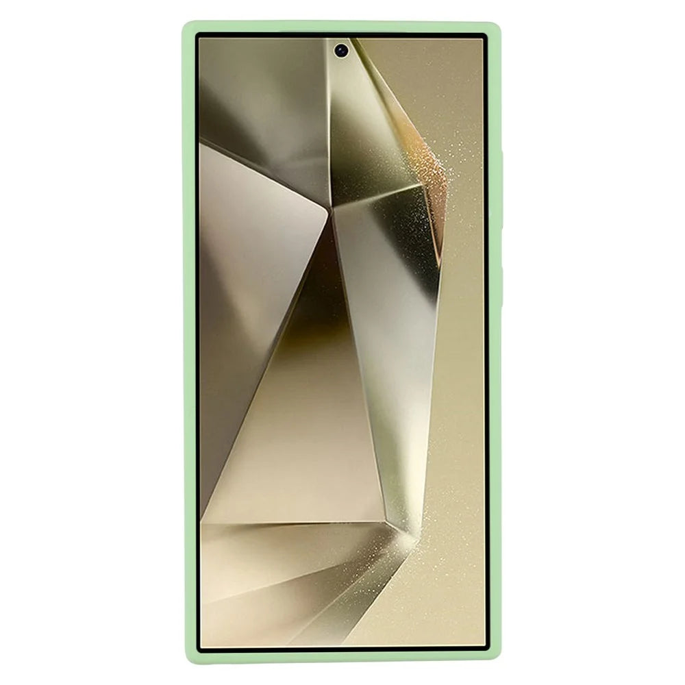 For Samsung Galaxy S24 Ultra Cell Phone Case Liquid Silicone Dropproof Cover - Green - 2