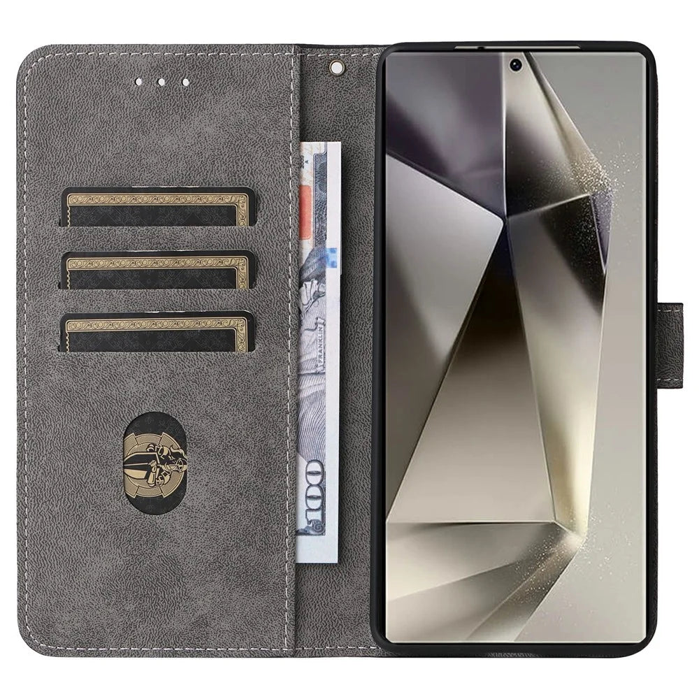 For itel S25 Ultra Wallet Case RFID Blocking PU Leather Cover Stand View - Black - 2