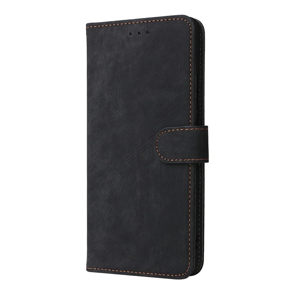 For itel S25 Ultra Wallet Case RFID Blocking PU Leather Cover Stand View - Black - 7