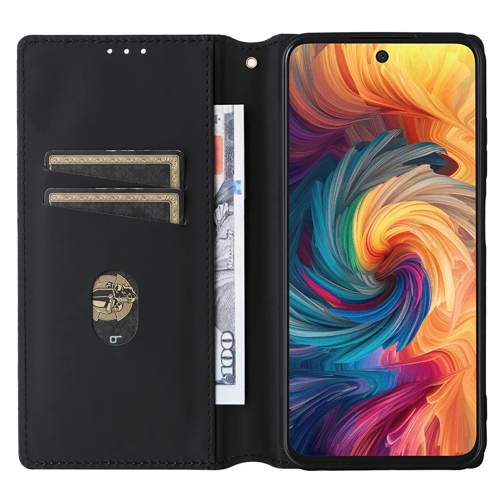 For ZTE Blade V70 / nubia V70 Wallet Case Rhombus Imprinted Leather Phone Cover - Silver - 2
