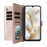 For Blackview Wave 8C Wallet Case with Shoulder / Wrist Strap Leather Phone Cover Stand - Pink - 2