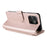 For Blackview Wave 8C Wallet Case with Shoulder / Wrist Strap Leather Phone Cover Stand - Pink - 6