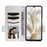 For Blackview Wave 8C Case with Wrist Strap Litchi Texture PU Leather Wallet Phone Cover - White - 2