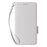 For Blackview Wave 8C Case with Wrist Strap Litchi Texture PU Leather Wallet Phone Cover - White - 7