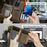 AUTSPACE For iPhone 14 Pro Case  A13 Vintage Leather Back Cover with Magnetic Detachable Card Bag - Coffee - 4