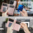 AUTSPACE For iPhone 15 Pro Max Case  A13 Vintage Leather Back Cover with Magnetic Detachable Card Bag - Rose Gold - 4