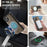 AUTSPACE For iPhone 14 Case  A13 Vintage Leather Back Cover with Magnetic Detachable Card Bag - Coffee - 3