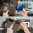 AUTSPACE For iPhone 14 Case  A13 Vintage Leather Back Cover with Magnetic Detachable Card Bag - Coffee - 4