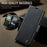 AUTSPACE For Samsung Galaxy S21+ 5G Case  A11 RFID Blocking Retro Leather Cell Phone Wallet Cover - Black - 3