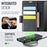 AUTSPACE For Samsung Galaxy S21 FE 5G Case  A11 RFID Blocking Retro Leather Cell Phone Wallet Cover - Black - 4