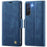AUTSPACE For Samsung Galaxy S22 5G Case  A11 RFID Blocking Retro Leather Cell Phone Wallet Cover - Blue - 1
