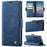 AUTSPACE For Samsung Galaxy S22 5G Case  A11 RFID Blocking Retro Leather Cell Phone Wallet Cover - Blue - 2