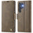 AUTSPACE For Samsung Galaxy S23 Ultra Case  A11 RFID Blocking Retro Leather Cell Phone Wallet Cover - Brown - 1