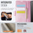 AUTSPACE For Samsung Galaxy A52 5G Case  A11 RFID Blocking Retro Leather Cell Phone Wallet Cover - Pink - 4