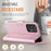 AUTSPACE For Samsung Galaxy A52 5G Case  A11 RFID Blocking Retro Leather Cell Phone Wallet Cover - Pink - 5