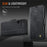 AUTSPACE For Samsung Galaxy A55 5G Case  A11 RFID Blocking Retro Leather Cell Phone Wallet Cover - Black - 5