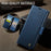 AUTSPACE For Google Pixel 8 Case  A11 RFID Blocking Retro Leather Cell Phone Wallet Cover - Blue - 3