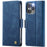 AUTSPACE For iPhone 13 Pro Max 6.7 inch Case  A11 RFID Blocking Retro Leather Cell Phone Wallet Cover - Blue - 1