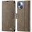 AUTSPACE For iPhone 15 Case  A11 RFID Blocking Retro Leather Cell Phone Wallet Cover - Brown - 1