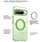IMAK For Google Pixel 9 Pro  /  Pixel 9 Magnetic Case Candy Color Anti Drop TPU + PET Back Cover - Black - 5