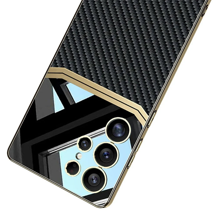 GKK For Samsung Galaxy S25 Ultra Case Electroplated TPU PC PU Phone Back Cover - Black - 5