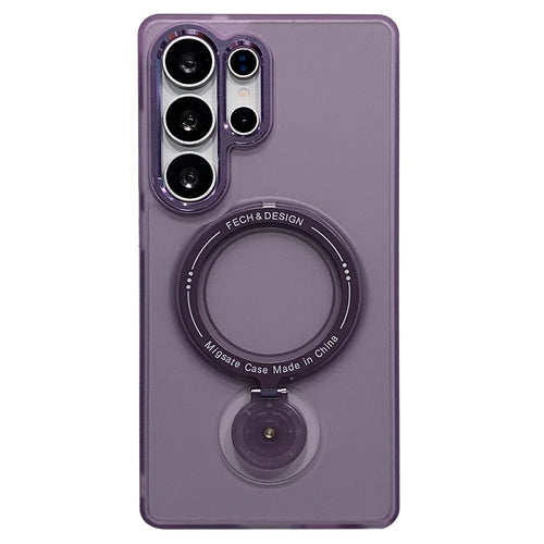 For Samsung Galaxy S25 Ultra Magnetic Case Kickstand TPU + PC Phone Back Cover - Purple - 1