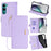 For vivo Y300 5G Leather Wallet Case RFID Blocking Stand Cover with Hand Strap - Purple - 1