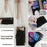For vivo Y300 5G Leather Case Wallet Stand Cover Irregular Tail Style with Chain Strap - Black - 3