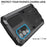 R-JUST For Samsung Galaxy S25 Case PC + Silicone + Metal Kickstand Phone Cover with Tempered Glass Film - Black - 3