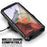 R-JUST For Samsung Galaxy S25 Case PC + Silicone + Metal Kickstand Phone Cover with Tempered Glass Film - Black - 4