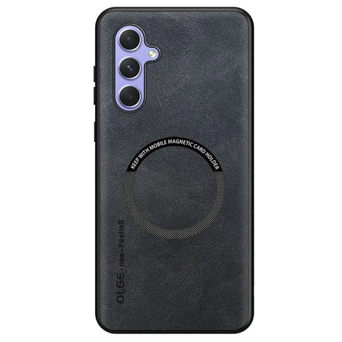 For Samsung Galaxy A16 5G  /  4G Magnetic Case Anti Drop PC + TPU + PU Leather Back Cover - Black - 1