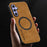 For Samsung Galaxy A35 5G Magnetic Case Anti Drop PC + TPU + PU Leather Back Cover - Black - 3