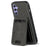 For Samsung Galaxy S25+ Case Card Holder Kickstand Anti Drop PC + TPU + PU Leather Back Cover - Black - 1