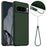 For Google Pixel 8 Pro Magnetic Case Liquid Silicone Phone Cover with Lanyard - Dark Green - 1