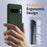 For Google Pixel 8 Pro Magnetic Case Liquid Silicone Phone Cover with Lanyard - Dark Green - 5