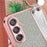 For Samsung Galaxy S25 Case Electroplated Glitter Hand Strap Kickstand TPU Back Cover with Shoulder Strap - Pink - 5