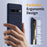 For Google Pixel 7 Pro 5G Magnetic Case Liquid Silicone Phone Cover with Lanyard - Dark Blue - 5