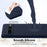 For Google Pixel 7 Pro 5G Magnetic Case Liquid Silicone Phone Cover with Lanyard - Dark Blue - 6
