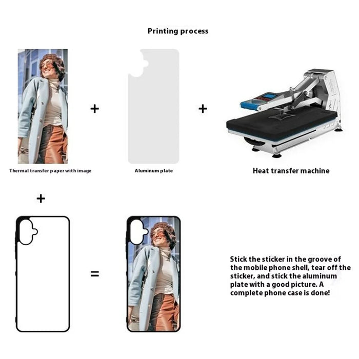 10Pcs / Pack For Samsung Galaxy A06 4G Case PC + TPU Phone Cover Support Heat Transfer Printing - 5