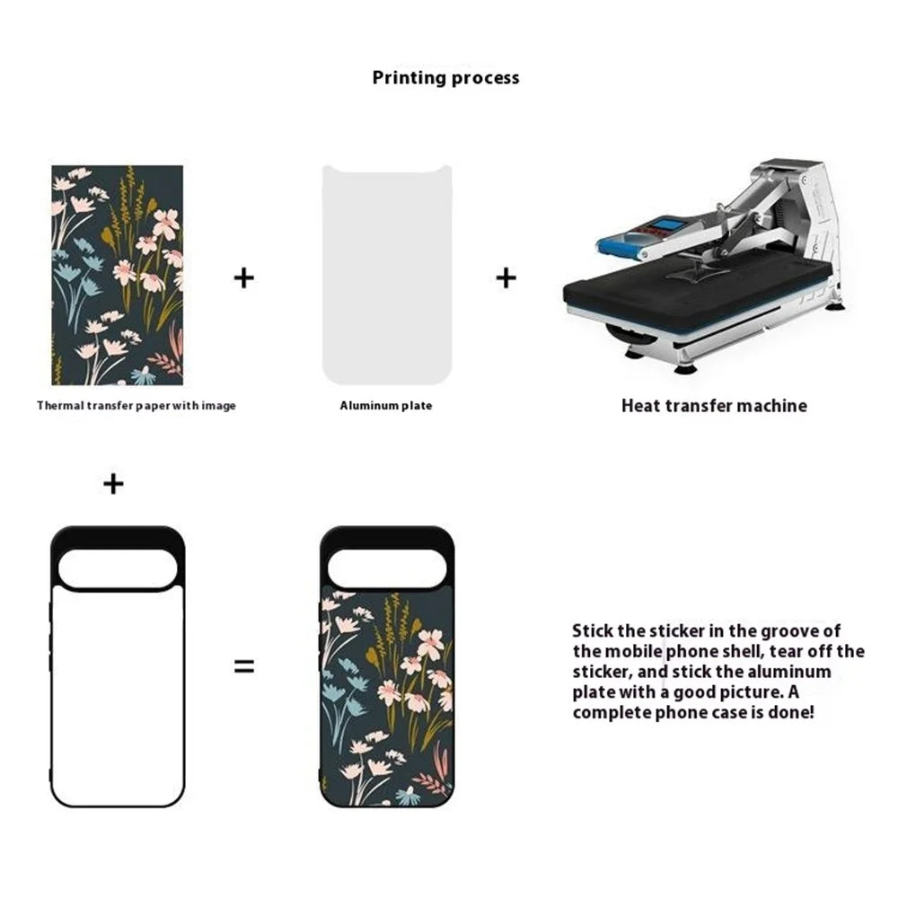10Pcs  /  Pack For Google Pixel 9 Pro XL Case PC + TPU Phone Cover Support Heat Transfer Printing - 4