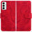 Tiger Pattern Imprinted Cover for Samsung Galaxy M13 4G, PU Leather Drop-proof Phone Stand Case Protective Shell with Wallet - Red - 1