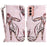For Samsung Galaxy M13 4G PU Leather Phone Foldable Stand Wallet Case 3D Pattern Printing Protective Cover with Strap - Butterfly High Heels - 1
