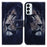 Leather Protective Case for Samsung Galaxy M13 4G, Stylish Pattern Printing Phone Cover Foldable Stand Wallet Shell - Lion - 1